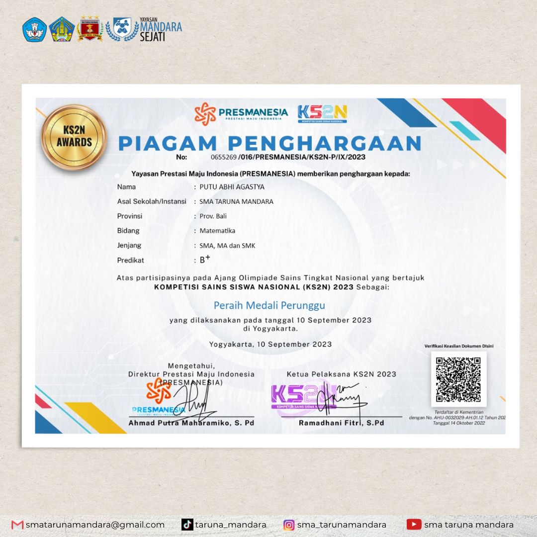 Image Taruna Nyoman Wahyu Danadyaksa Brynanda Parahita Lolos ke PON XXI